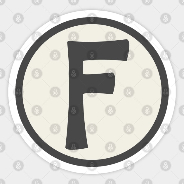letter f black Sticker by persa